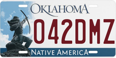 OK license plate 042DMZ