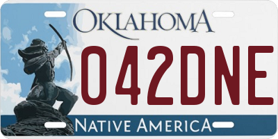 OK license plate 042DNE