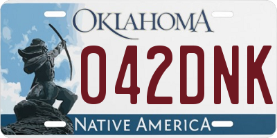 OK license plate 042DNK
