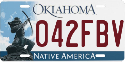 OK license plate 042FBV