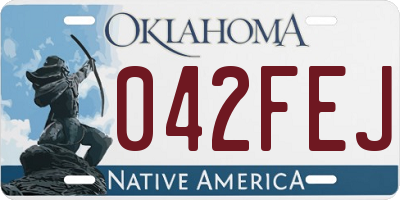 OK license plate 042FEJ