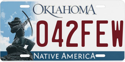 OK license plate 042FEW
