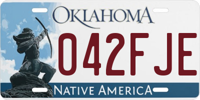 OK license plate 042FJE
