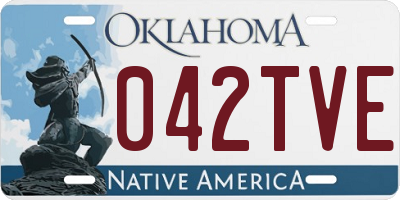 OK license plate 042TVE