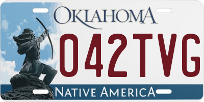 OK license plate 042TVG