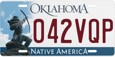 OK license plate 042VQP