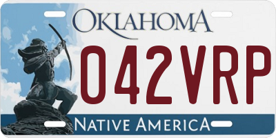 OK license plate 042VRP