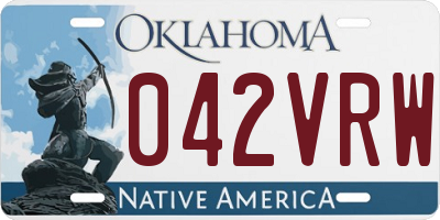 OK license plate 042VRW
