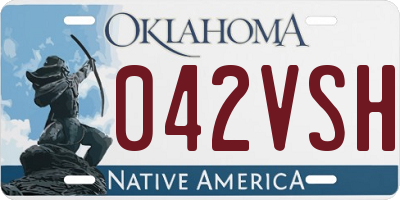 OK license plate 042VSH
