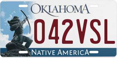 OK license plate 042VSL