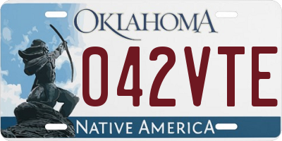 OK license plate 042VTE