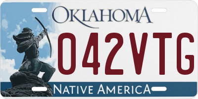 OK license plate 042VTG