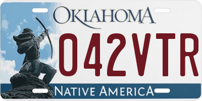 OK license plate 042VTR