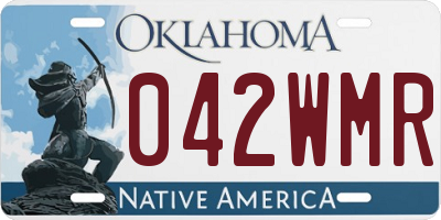 OK license plate 042WMR