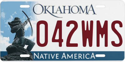 OK license plate 042WMS