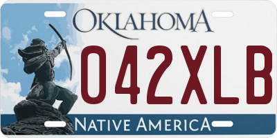 OK license plate 042XLB