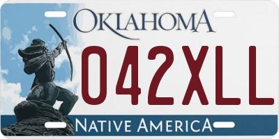 OK license plate 042XLL