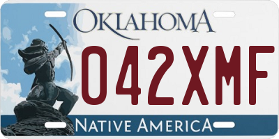 OK license plate 042XMF