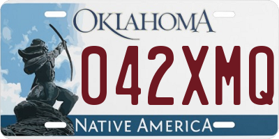 OK license plate 042XMQ