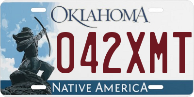 OK license plate 042XMT