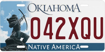 OK license plate 042XQU