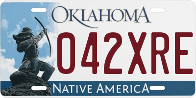 OK license plate 042XRE