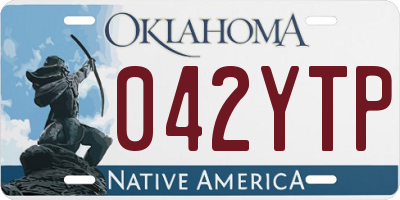 OK license plate 042YTP