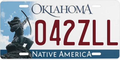 OK license plate 042ZLL