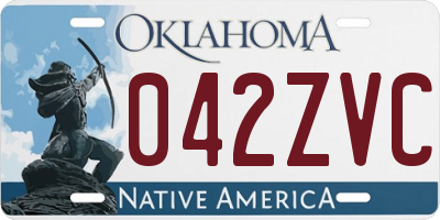 OK license plate 042ZVC