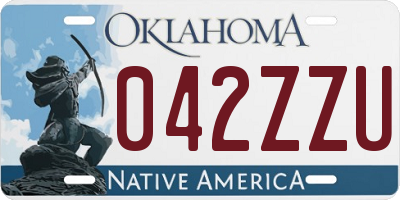 OK license plate 042ZZU