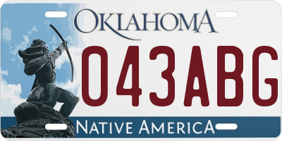 OK license plate 043ABG
