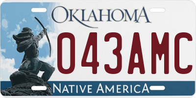 OK license plate 043AMC
