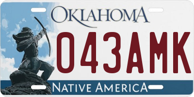 OK license plate 043AMK