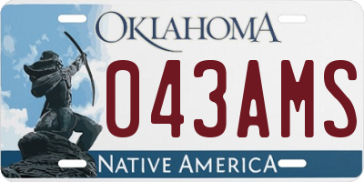 OK license plate 043AMS