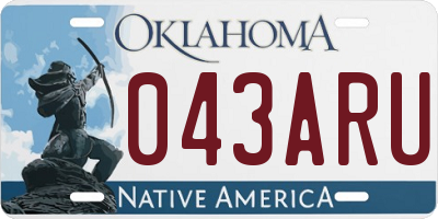 OK license plate 043ARU