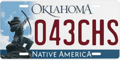 OK license plate 043CHS
