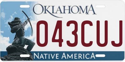 OK license plate 043CUJ