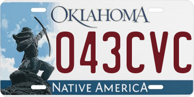 OK license plate 043CVC