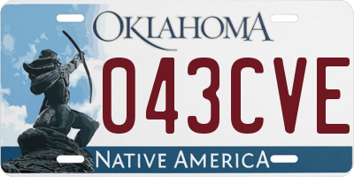 OK license plate 043CVE