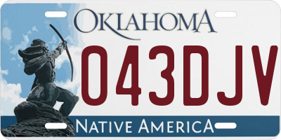 OK license plate 043DJV