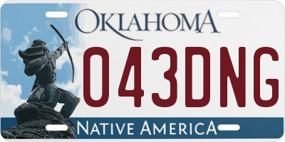 OK license plate 043DNG