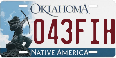 OK license plate 043FIH