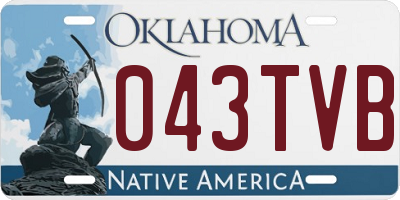 OK license plate 043TVB