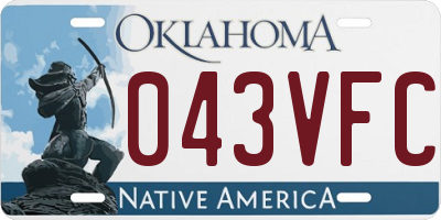 OK license plate 043VFC