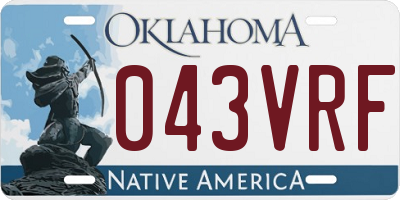 OK license plate 043VRF