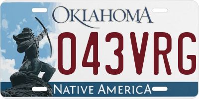 OK license plate 043VRG