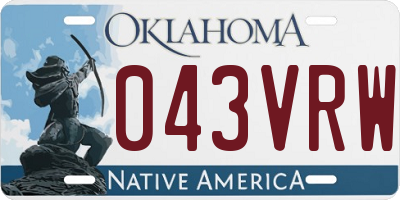 OK license plate 043VRW