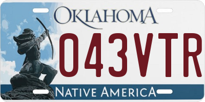 OK license plate 043VTR