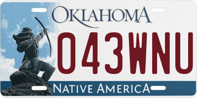 OK license plate 043WNU