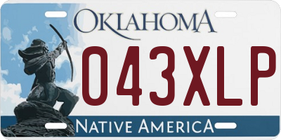 OK license plate 043XLP